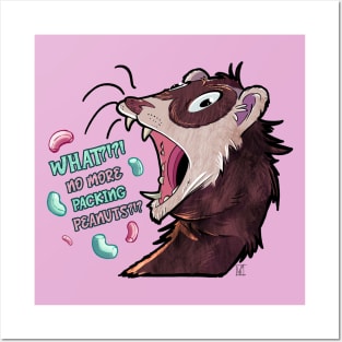 Funny Ferret No More Packing Peanuts Posters and Art